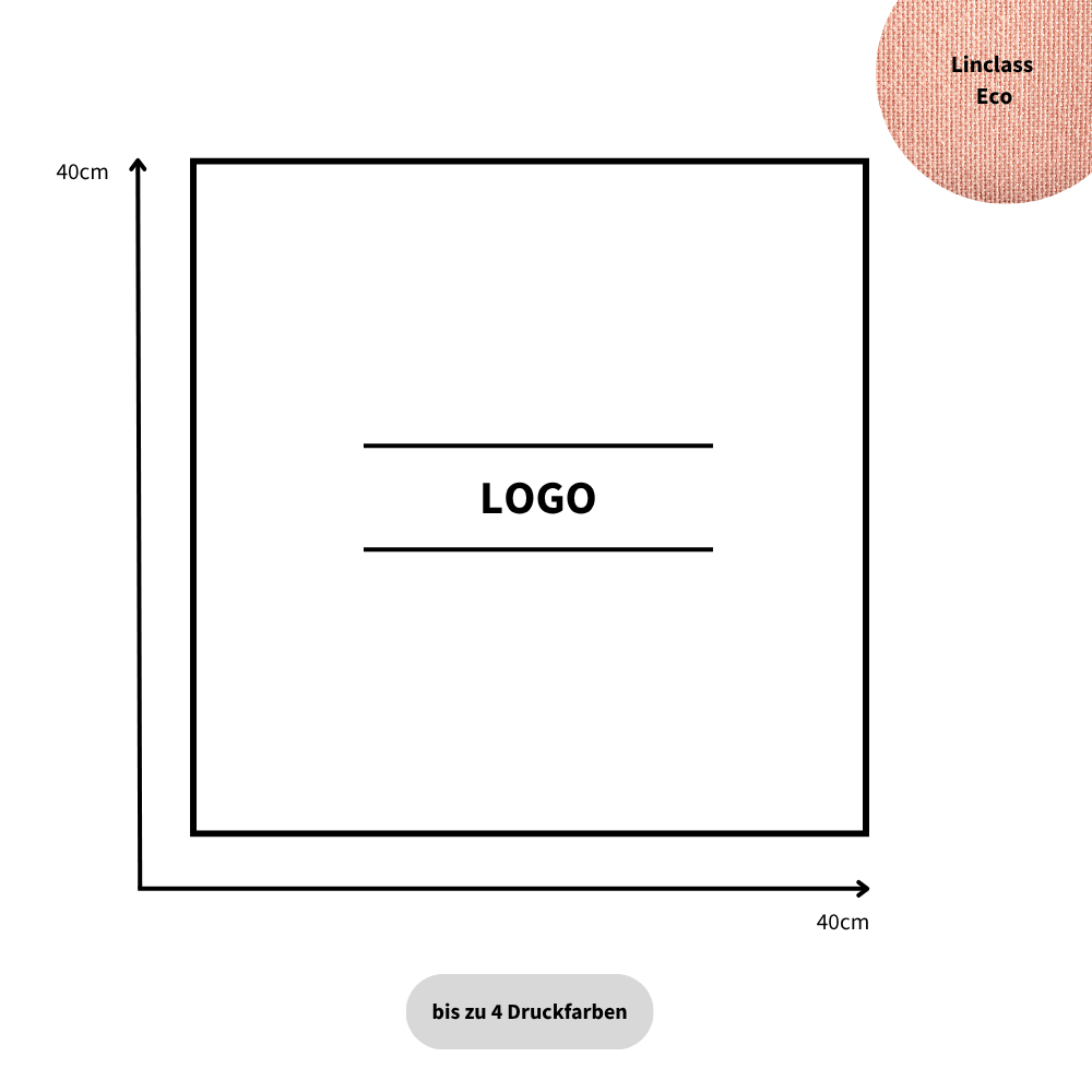 Serviette Linclass Eco 1/4 Falz, weiß